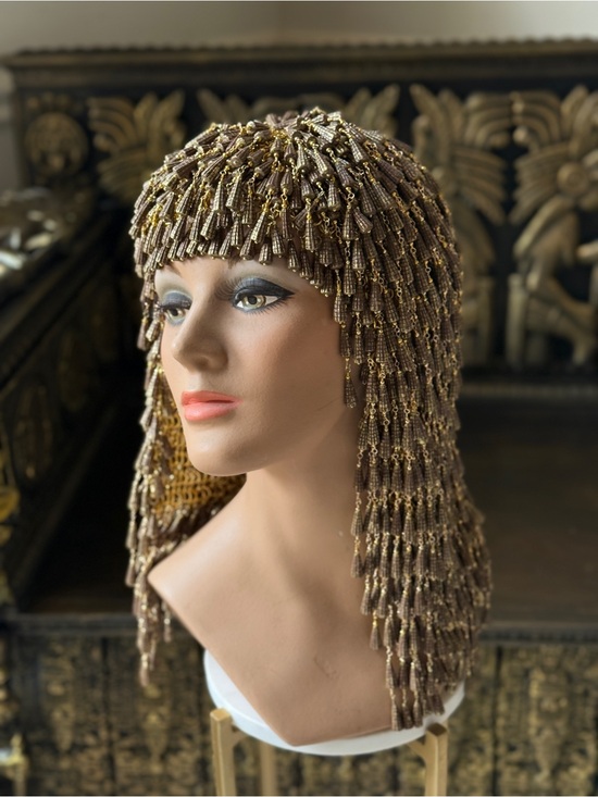 Hand Crafted Other - Hand-crafted OOAK Cleopatra Wig - Beaded Women’s Costume Hair